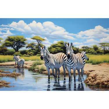 Colorful Zebra Painting